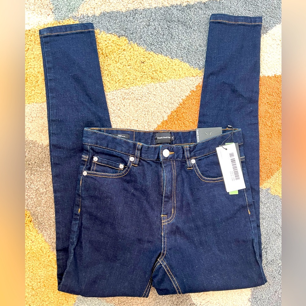NEW Frank & Oak  Debbie Skinny Jeans Sz 28 Dark Wash